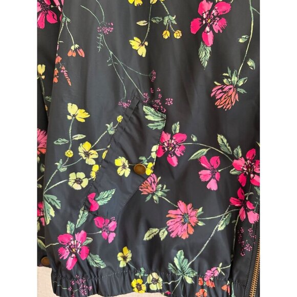 Signature Weekend Floral Print Lightweight Jacket Full Front Zipper XL - Picture 4 of 6